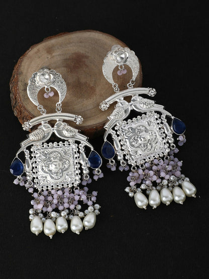 Joban Fashion Women Handcrafted Silver Tone Earrings