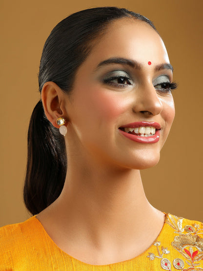 Ruby Raang Pink Kundan Studs