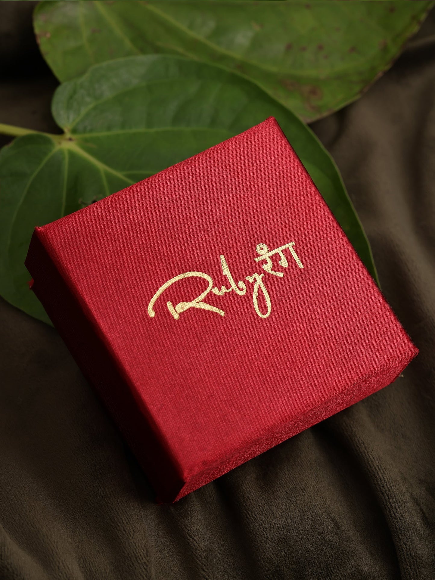 Oversized Kundan Studs - Ruby Raang