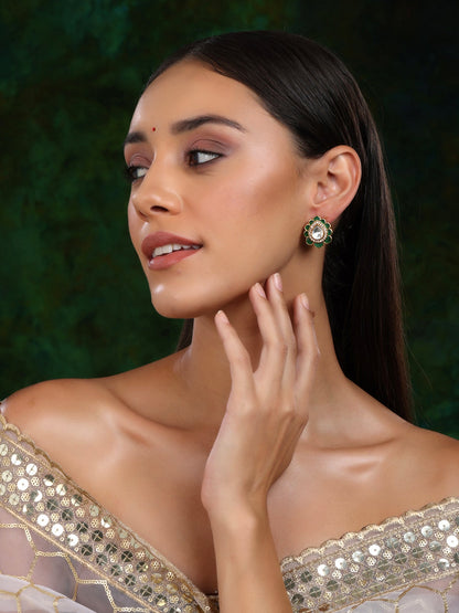 Teardrop Green Studs - Ruby Raang