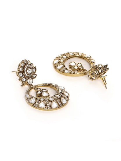 Chand Kundan Earrings - Ruby Raang
