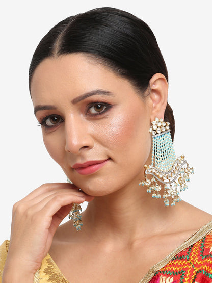 Blue Contemporary Drop Earrings - Ruby Raang