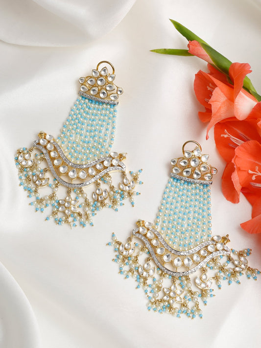 Blue Contemporary Drop Earrings - Ruby Raang