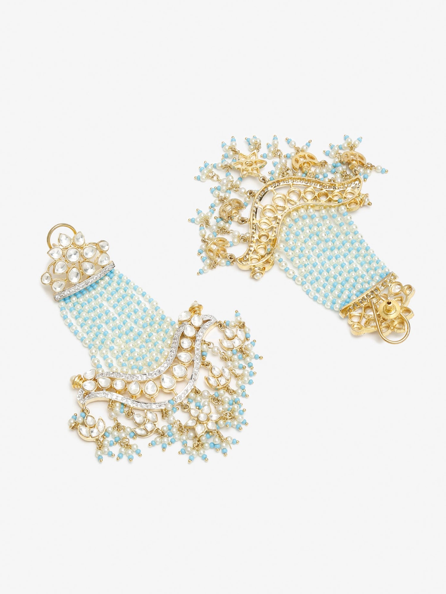 Blue Contemporary Drop Earrings - Ruby Raang