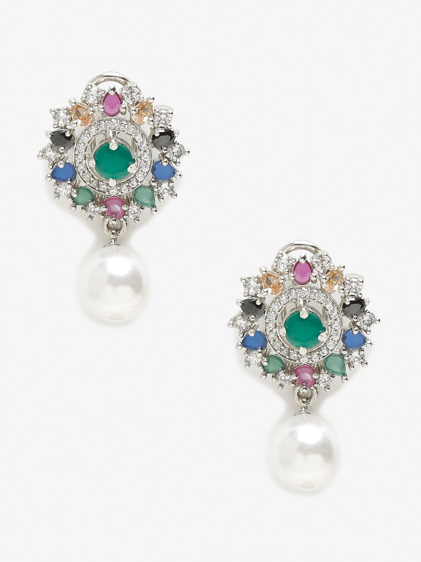Multicoloured Floral Drop Earrings - Ruby Raang