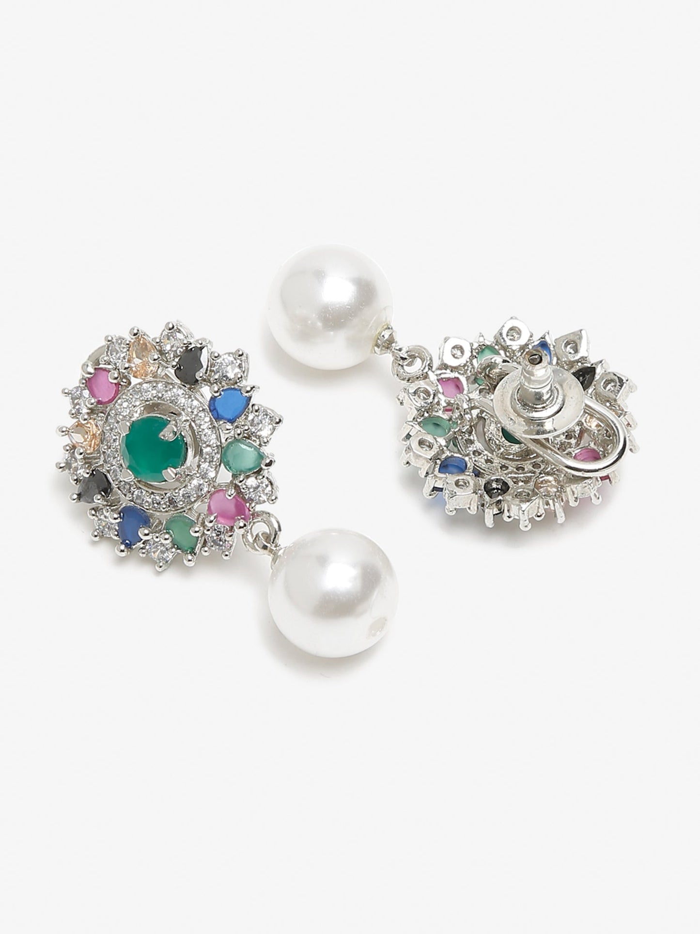 Multicoloured Floral Drop Earrings - Ruby Raang