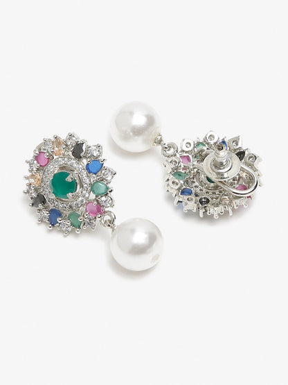 Multicoloured Floral Drop Earrings - Ruby Raang