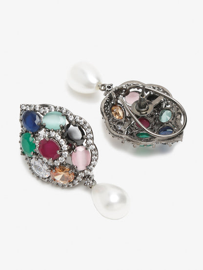 Multicoloured Contemporary Drop Earrings - Ruby Raang
