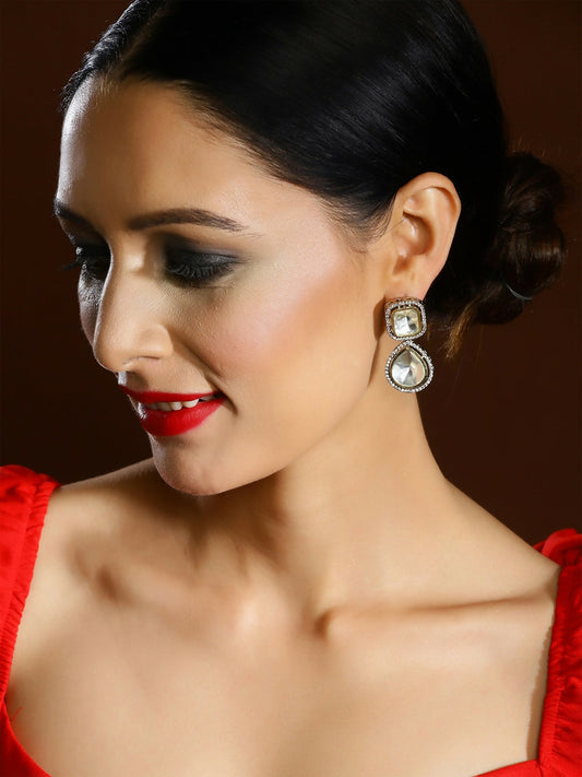 Duet Stone Earrings- Ruby Raang