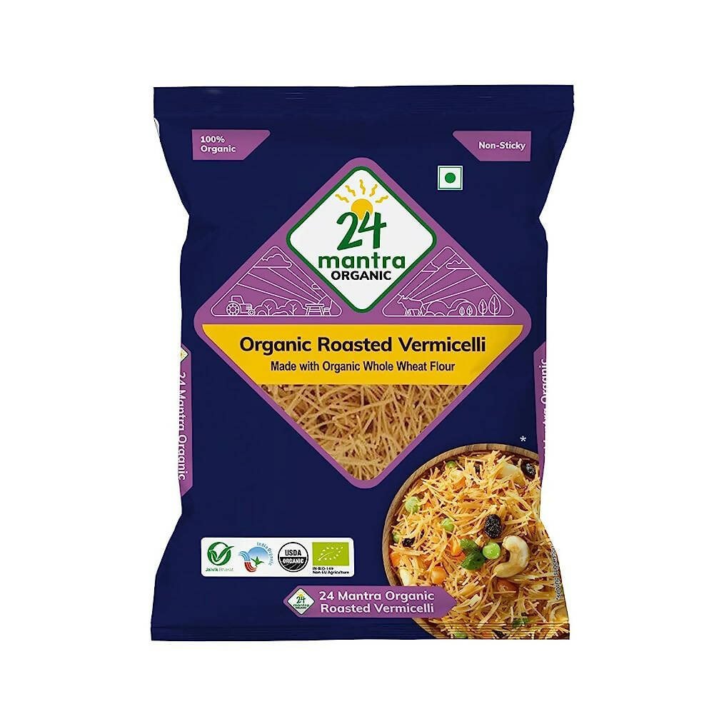 24 Mantra Organic Roasted Vermicelli - Made With Whole Wheat Flour
