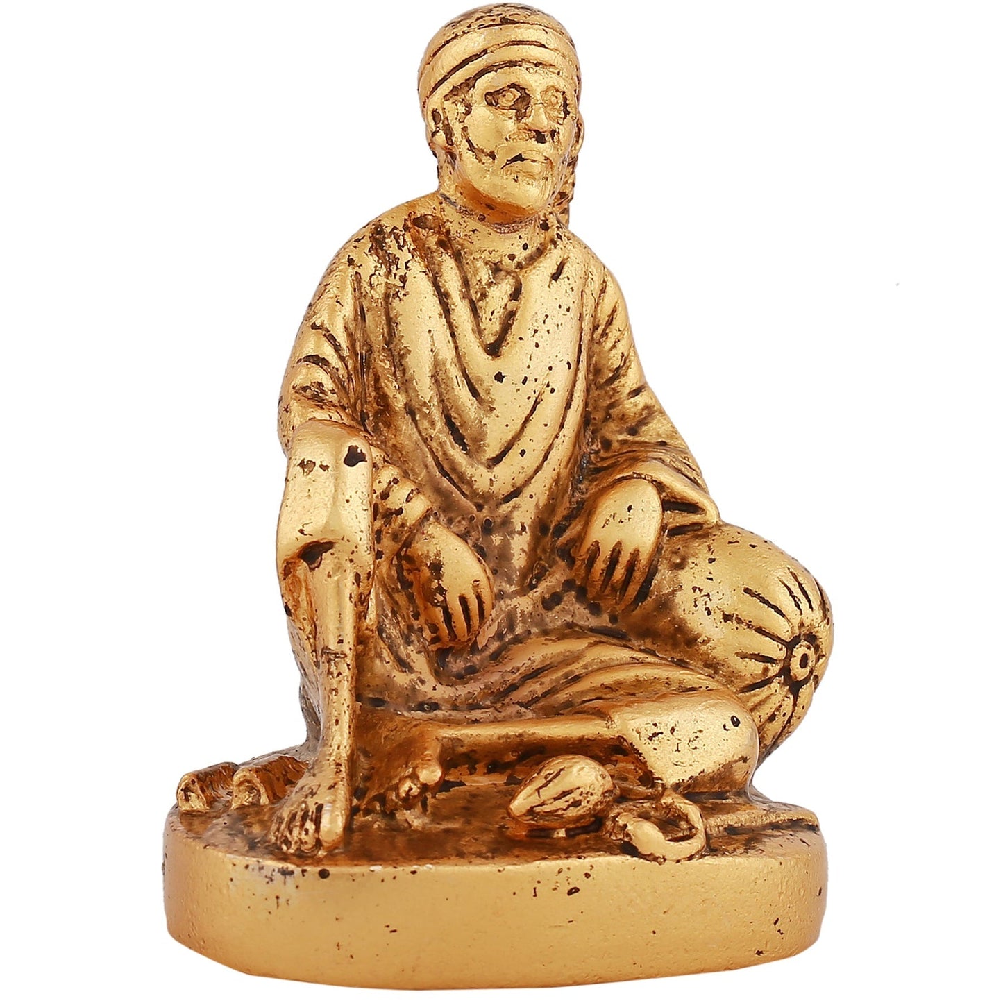 Estele God-Plated Sirdi Wale Sai Baba Idol for Home/Car decor