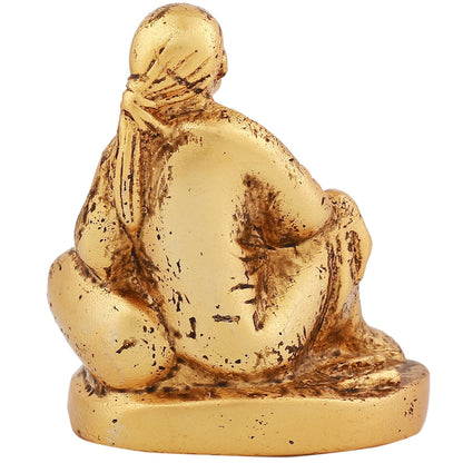 Estele God-Plated Sirdi Wale Sai Baba Idol for Home/Car decor