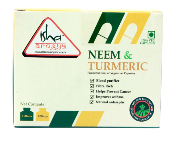 Isha Life Neem and Turmeric Capsules