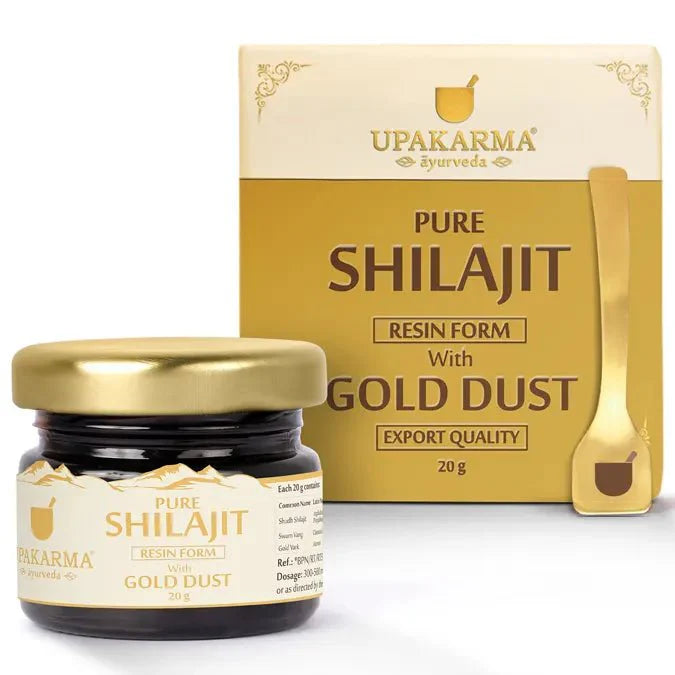 UPAKARMA Pure Shilajit Resin with Gold Dust 20g