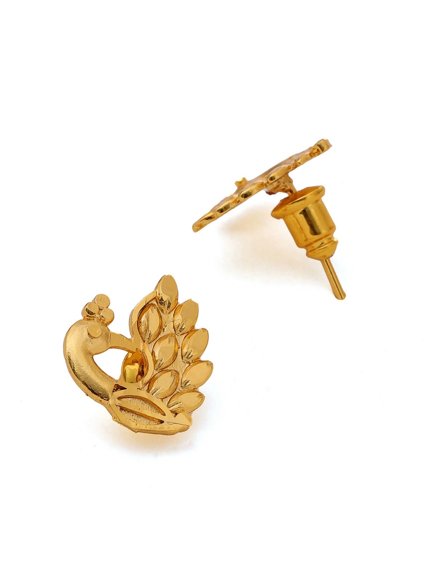 Ruby Raang Gold Peacock Earrings