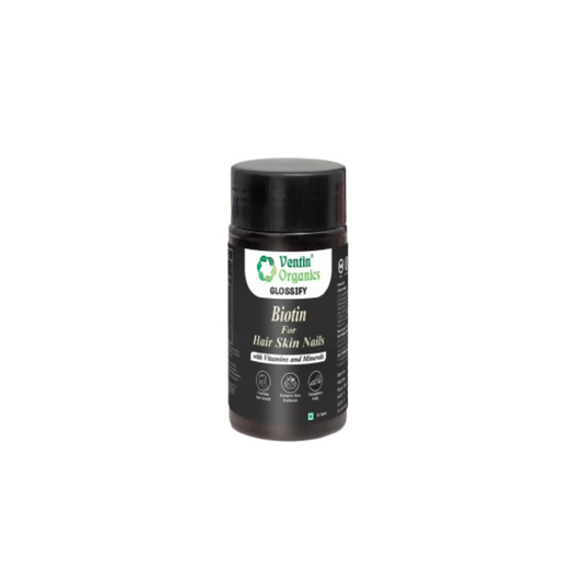 Ventin Organics Glossify Biotin Hair, Skin & Nails Tablets
