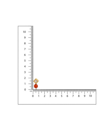 Ruby Raang Red Carnelian Kundan Studs