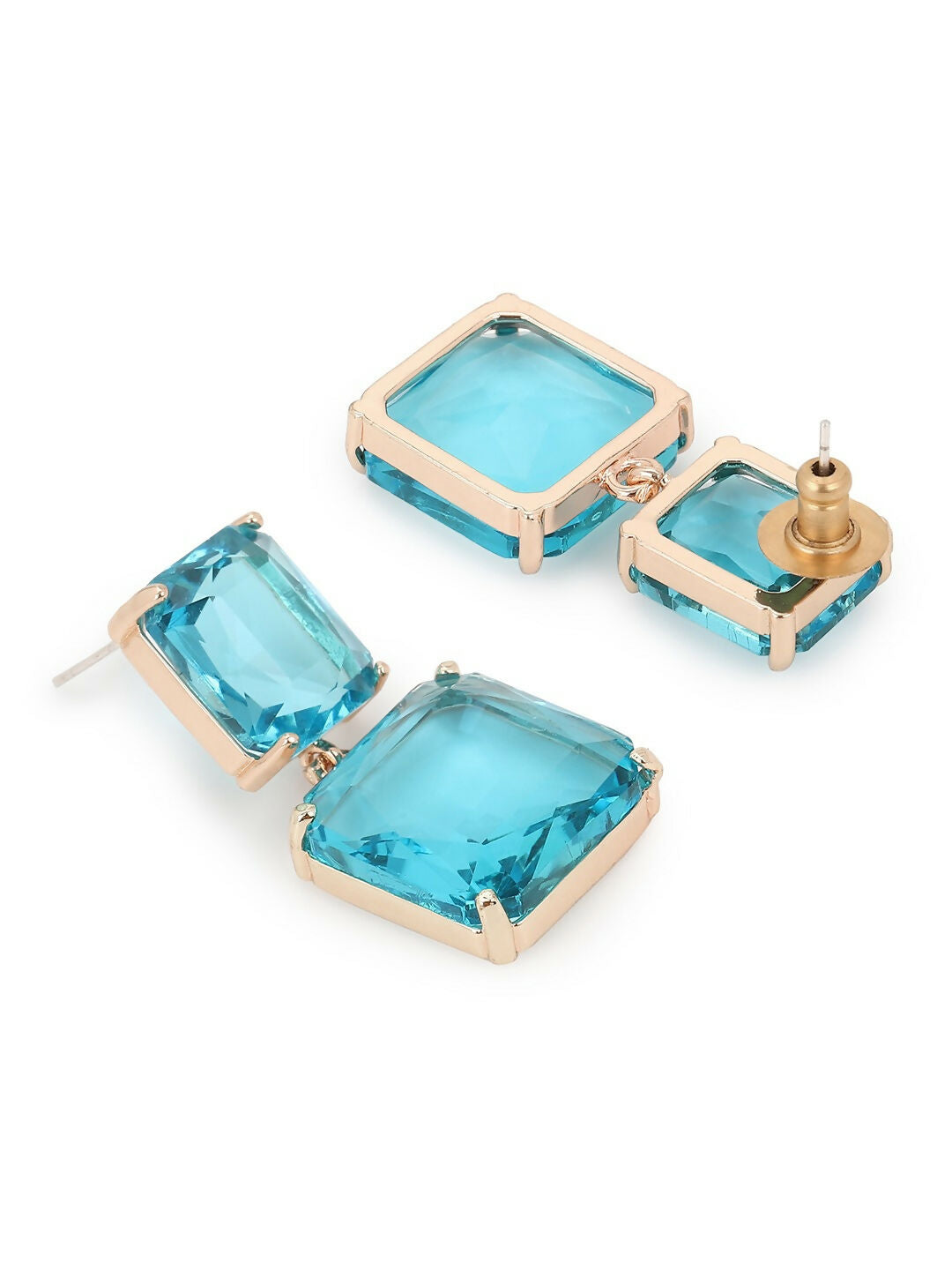 Blue Duet Stone Earrings- Ruby Raang