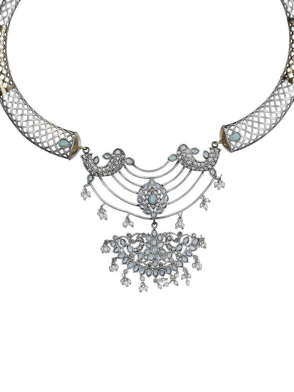 Joban Fashion Women Handcrafted Dual Tone Set Of Necklace & Earrings