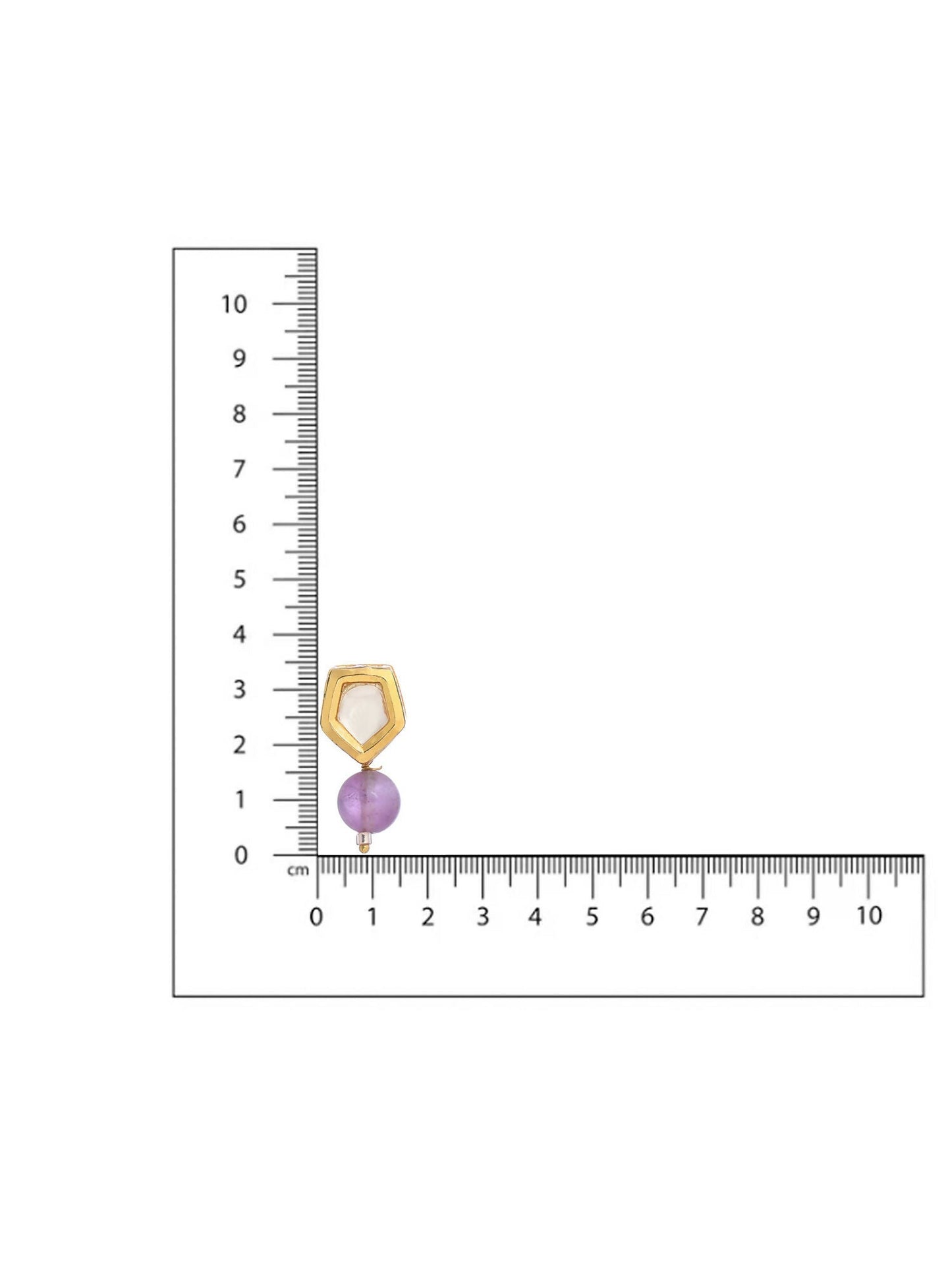 Ruby Raang Purple Amethyst Kundan Studs