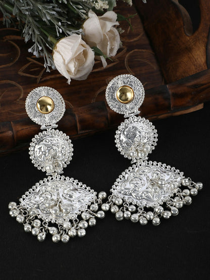 Joban Fashion Women Handcrafted Silver Tone Earrings