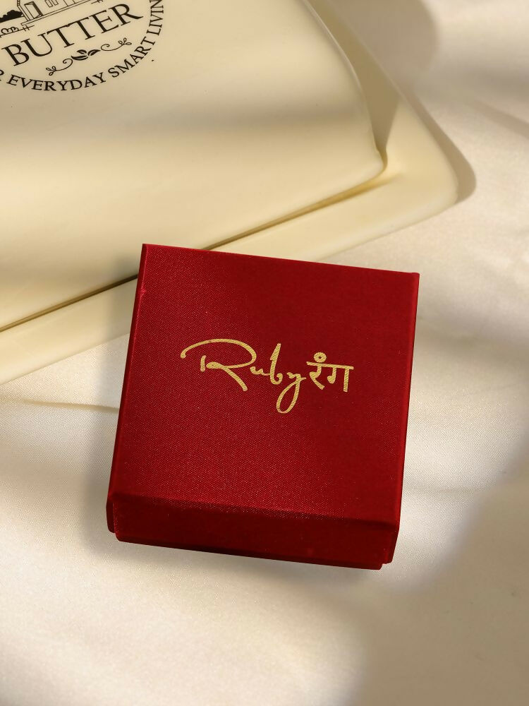 Women's Natural Green Stone with Moissanite Diamond earrings - Ruby Raang