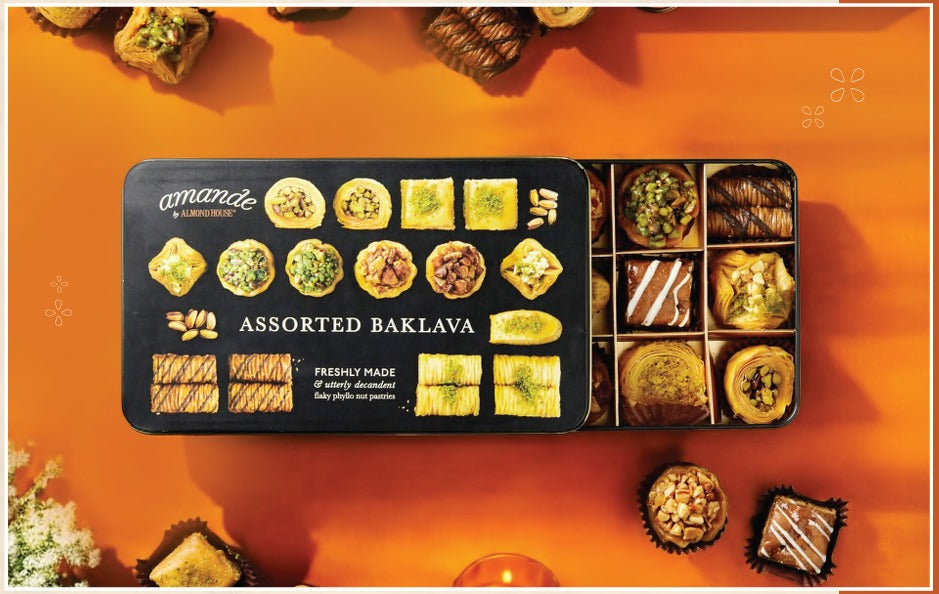 Almond House Assorted Baklava - 15 Pcs (Tin Box)