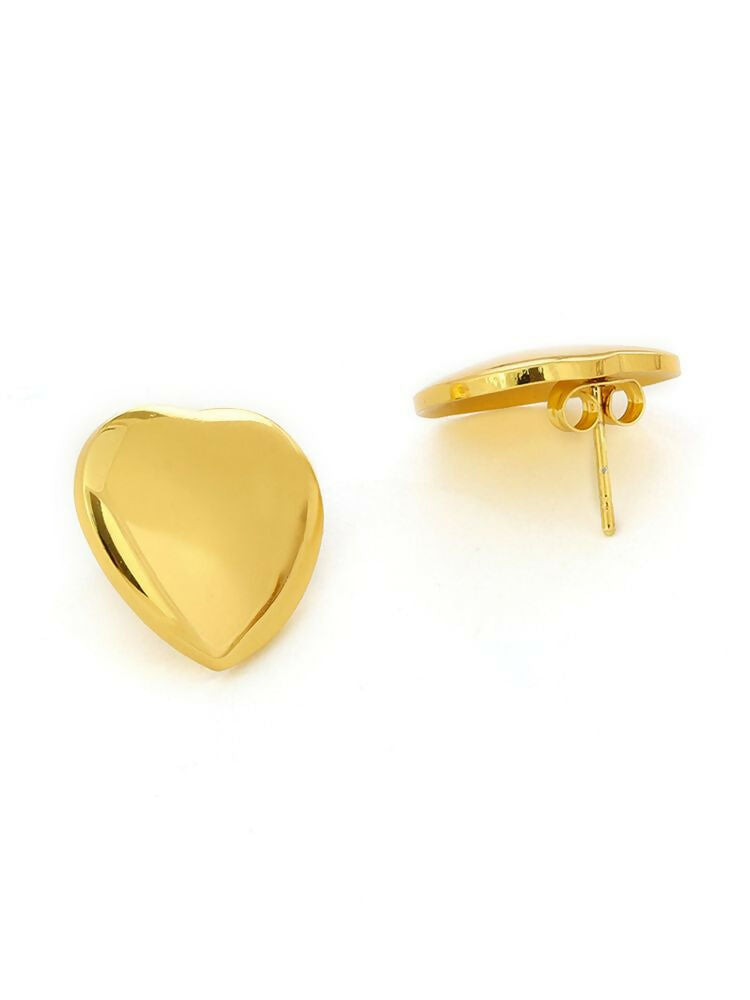 Golden Heart Studs - Ruby Raang