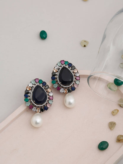 Multicoloured Contemporary Studs Earrings - Ruby Raang