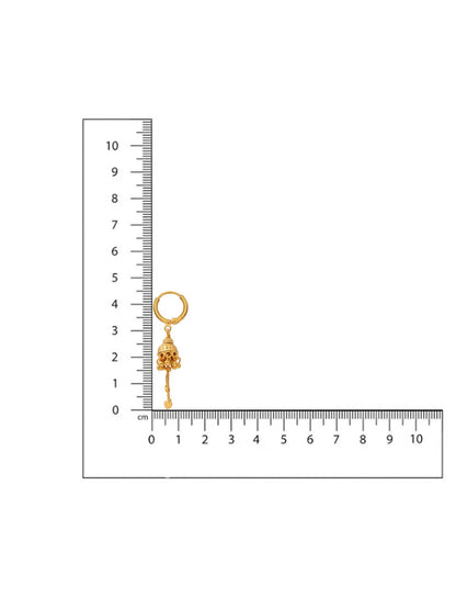 Ruby Raang Gold Loop Heart Earrings