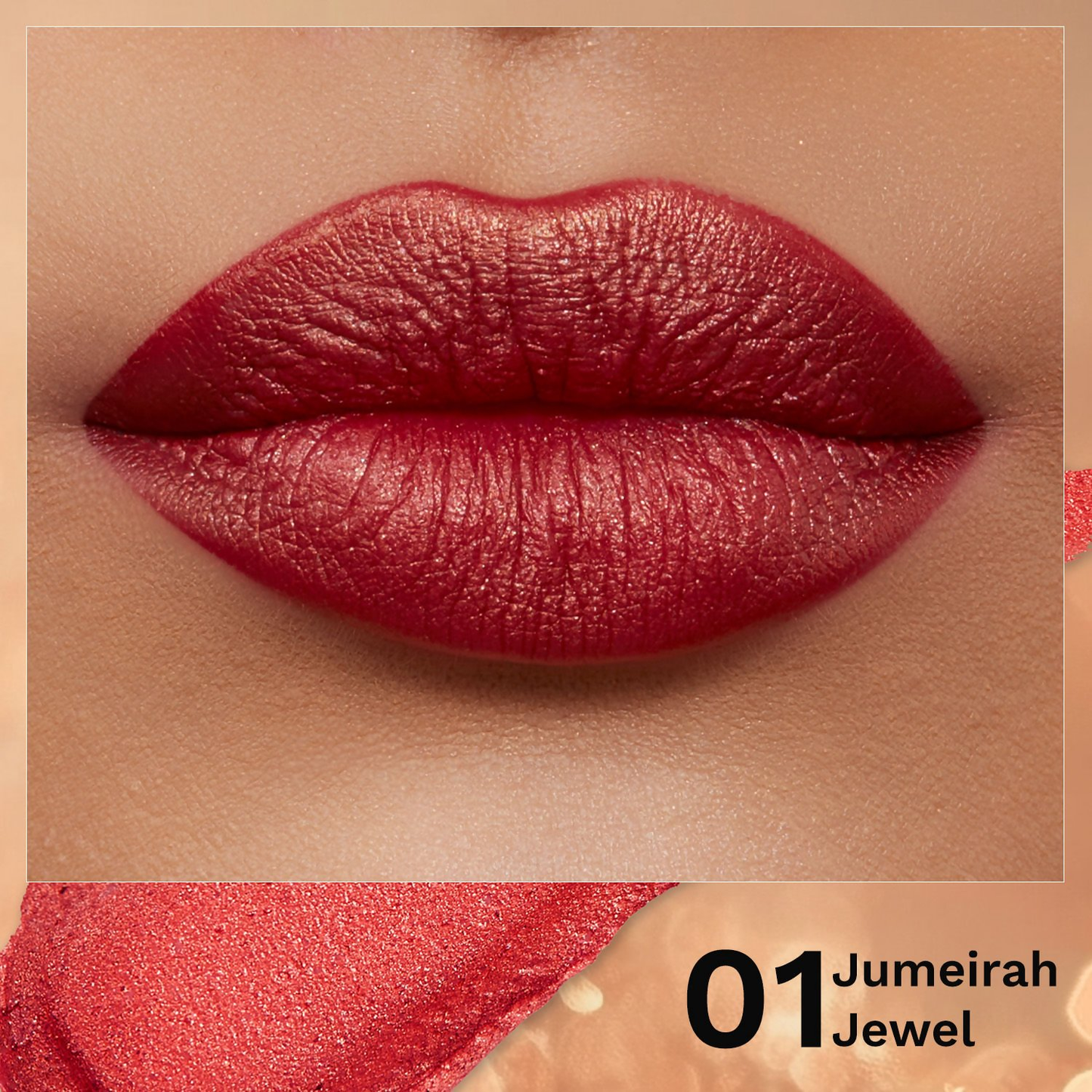 Pilgrim Glitter Lipstick With Matte Finish - Jumeirah Jewel01