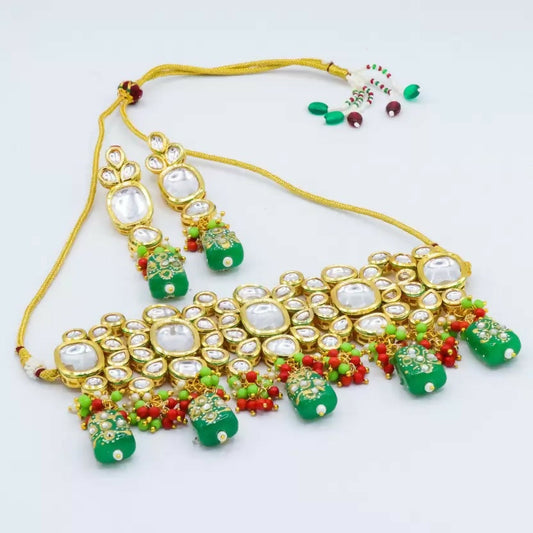 Joban Fashion Multicolor Kundan Work Necklace Set