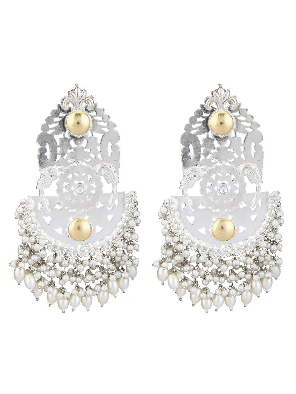 Joban Fashion Women Ghungroo Style Silver Tone Earrings