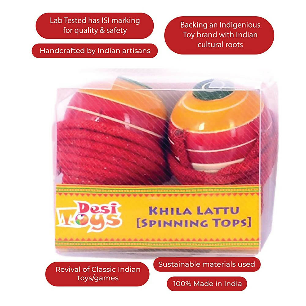 Desi Toys Spinning Tops/ Lattu/Bhavra PO2