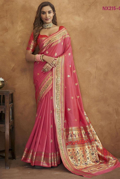 Authentic Paithani Silk Saree with Beautiful Colors