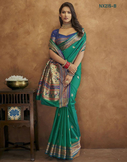 Authentic Paithani Silk Saree with Beautiful Colors