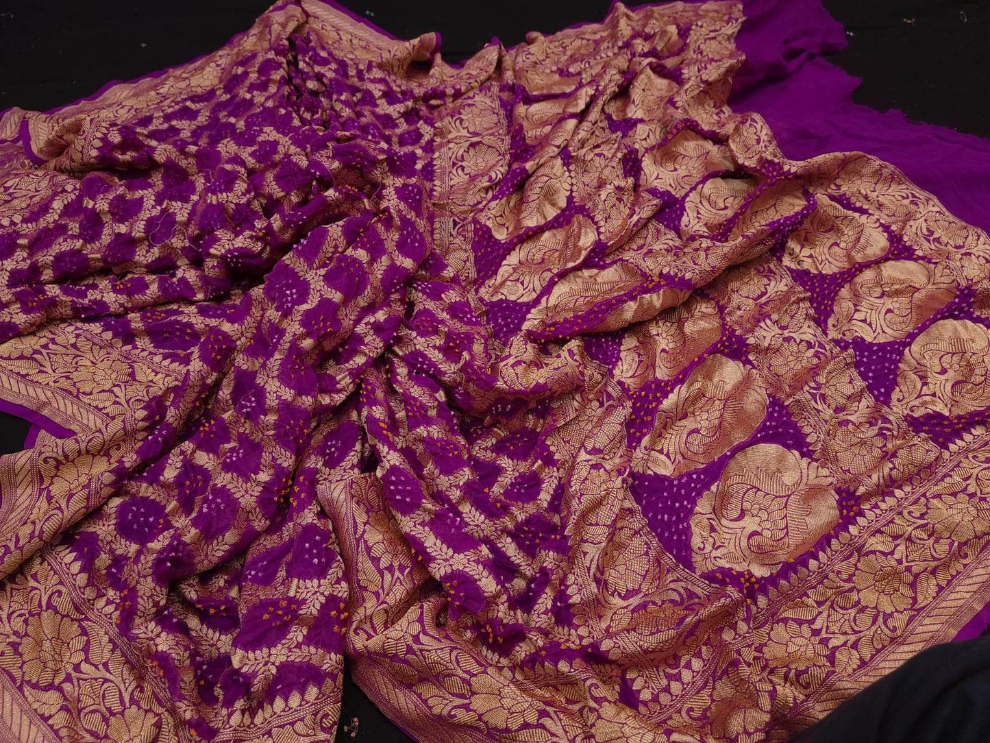 Banarasi Handloom Pure Khaddi Chiffon Georgette Silk Saree