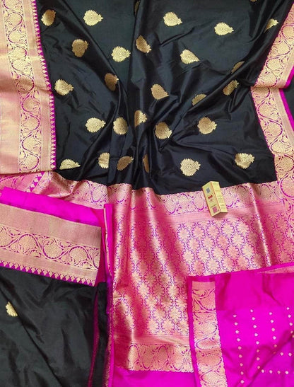 Banarasi Handloom Pure Khaddi Katan Silk Saree