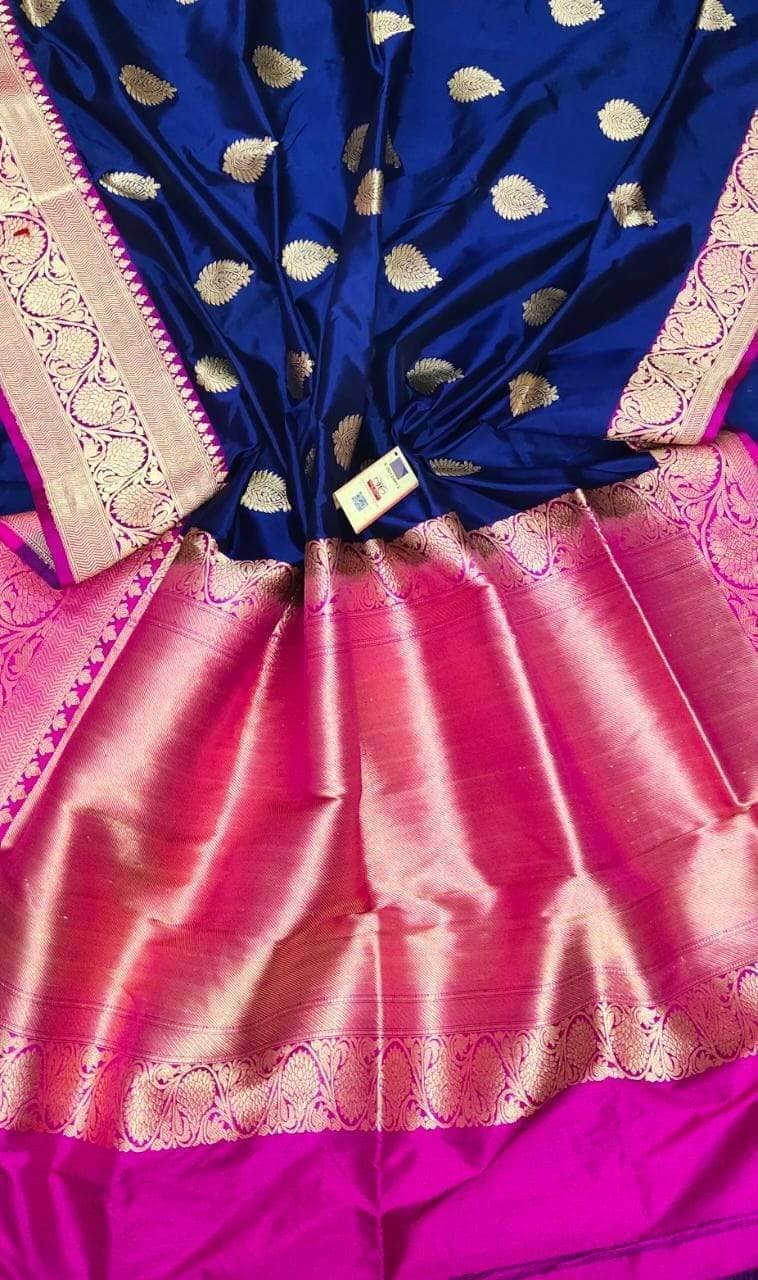 Banarasi Handloom Pure Khaddi Katan Silk Saree