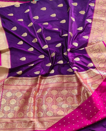 Banarasi Handloom Pure Khaddi Katan Silk Saree