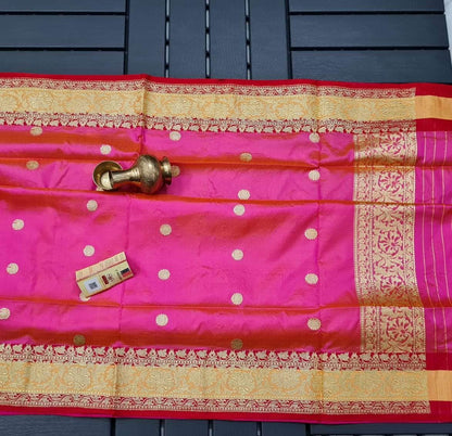 Banarasi Handloom Pure Khaddi Katan Silk Saree