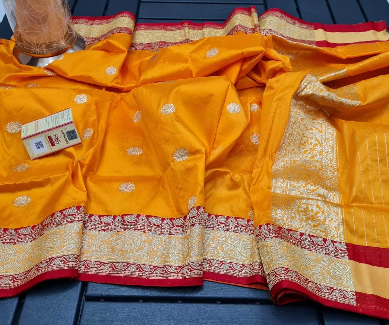 Banarasi Handloom Pure Khaddi Katan Silk Saree