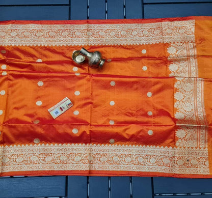 Banarasi Handloom Pure Khaddi Katan Silk Saree