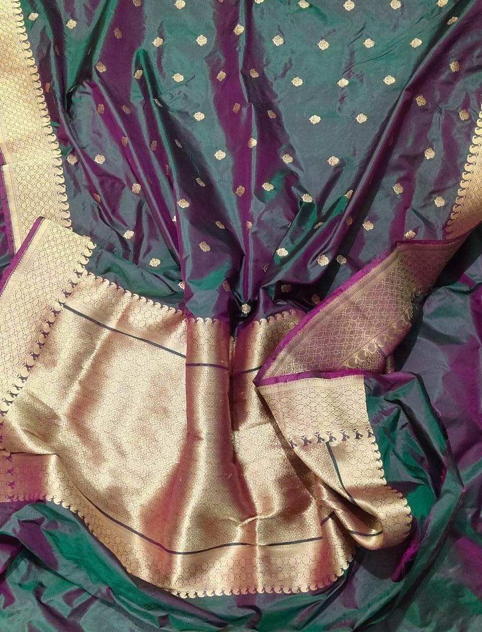 Banarasi Handloom Pure Khaddi Katan Silk Saree