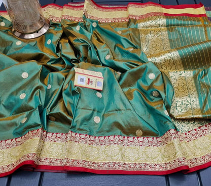 Banarasi Handloom Pure Khaddi Katan Silk Saree