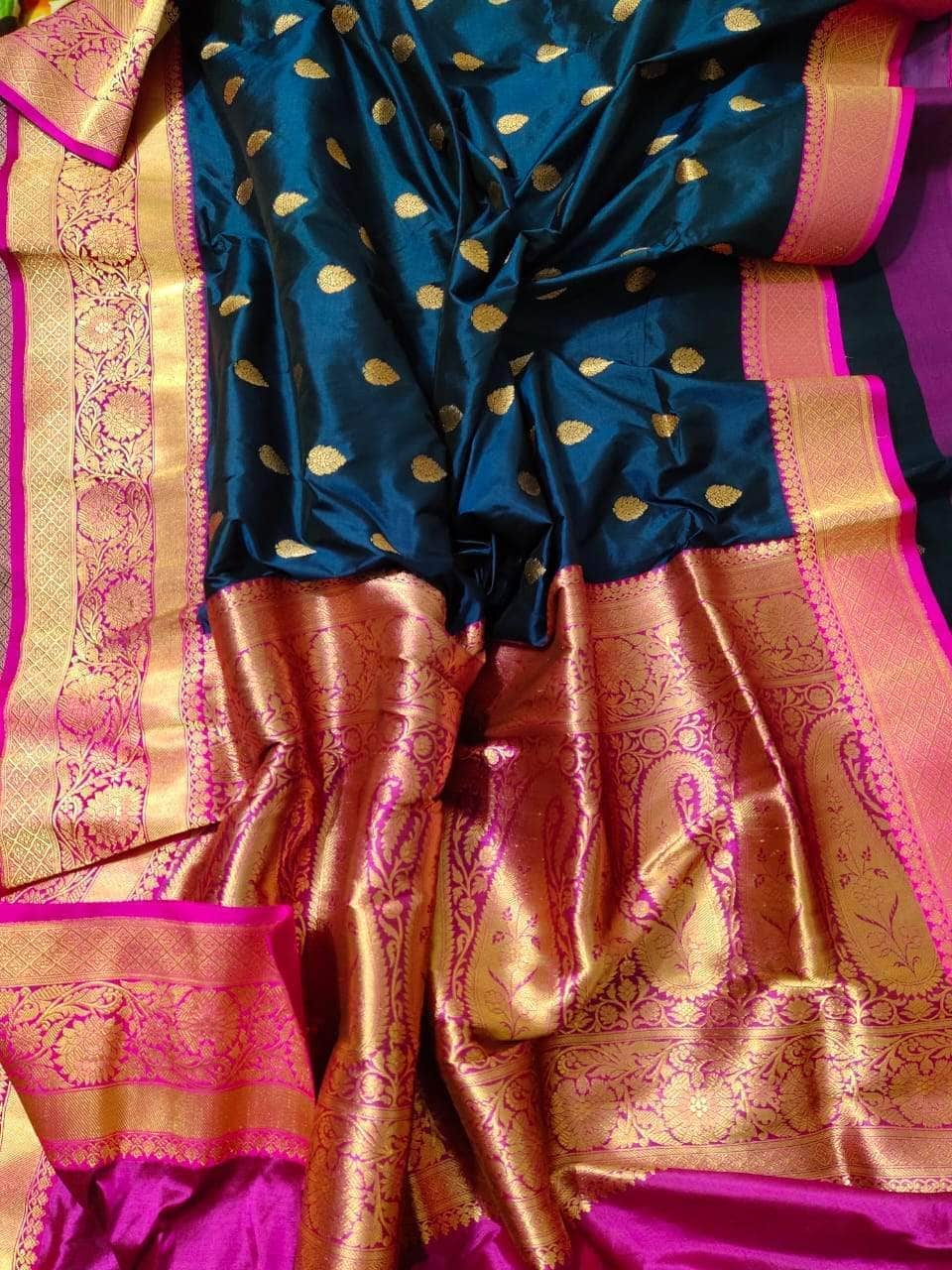 Banarasi Handloom Pure Khaddi Katan Silk Saree