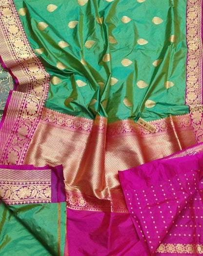 Banarasi Handloom Pure Khaddi Katan Silk Saree