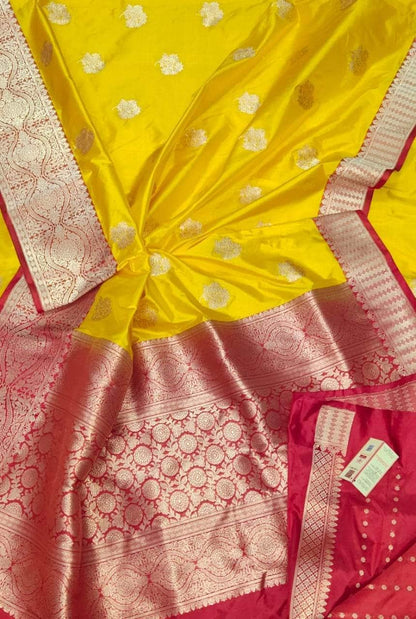 Banarasi Handloom Pure Khaddi Katan Silk Saree
