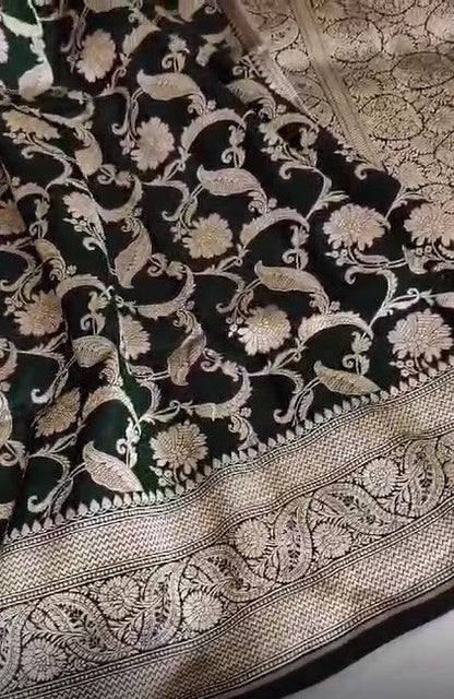 Banarasi Handwoven Pure Katan Silk Saree