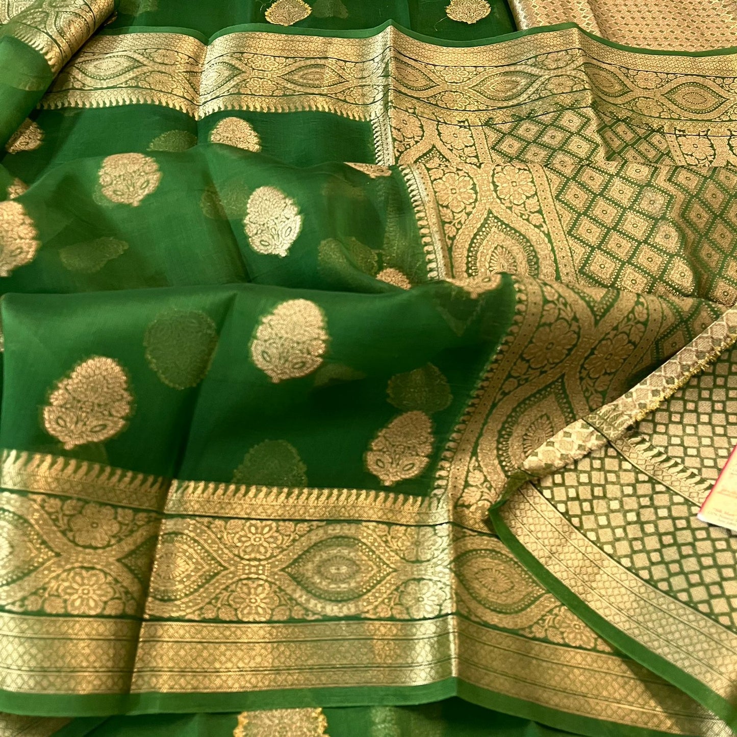 Banarasi Kora Organza Silk Soft Dayble Saree